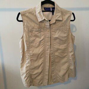 Lightweight breathable vintage collared tank/blouse